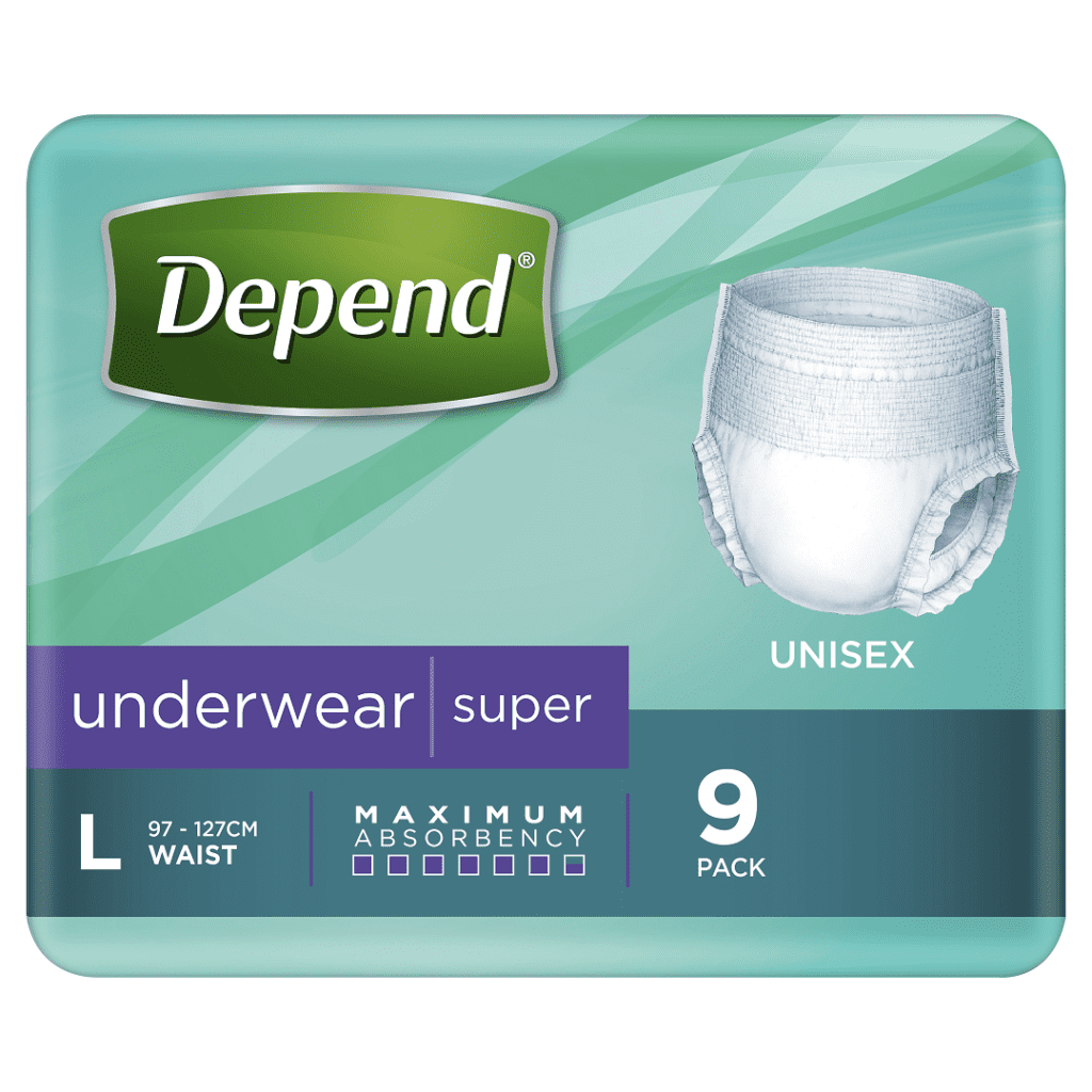 Depend Underwear Super Unisex Large 9 Pants Allcare Warehouse