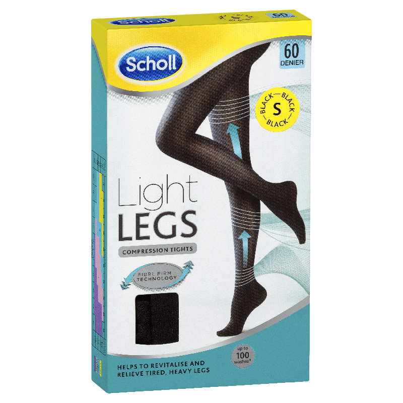 Scholl Light Legs Compression Tights 60 Denier for Tired Legs Black Small -  Allcare Warehouse