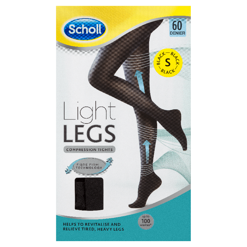 Scholl Light Legs Compression Tights 60 Denier for Tired Legs Black Small -  Allcare Warehouse