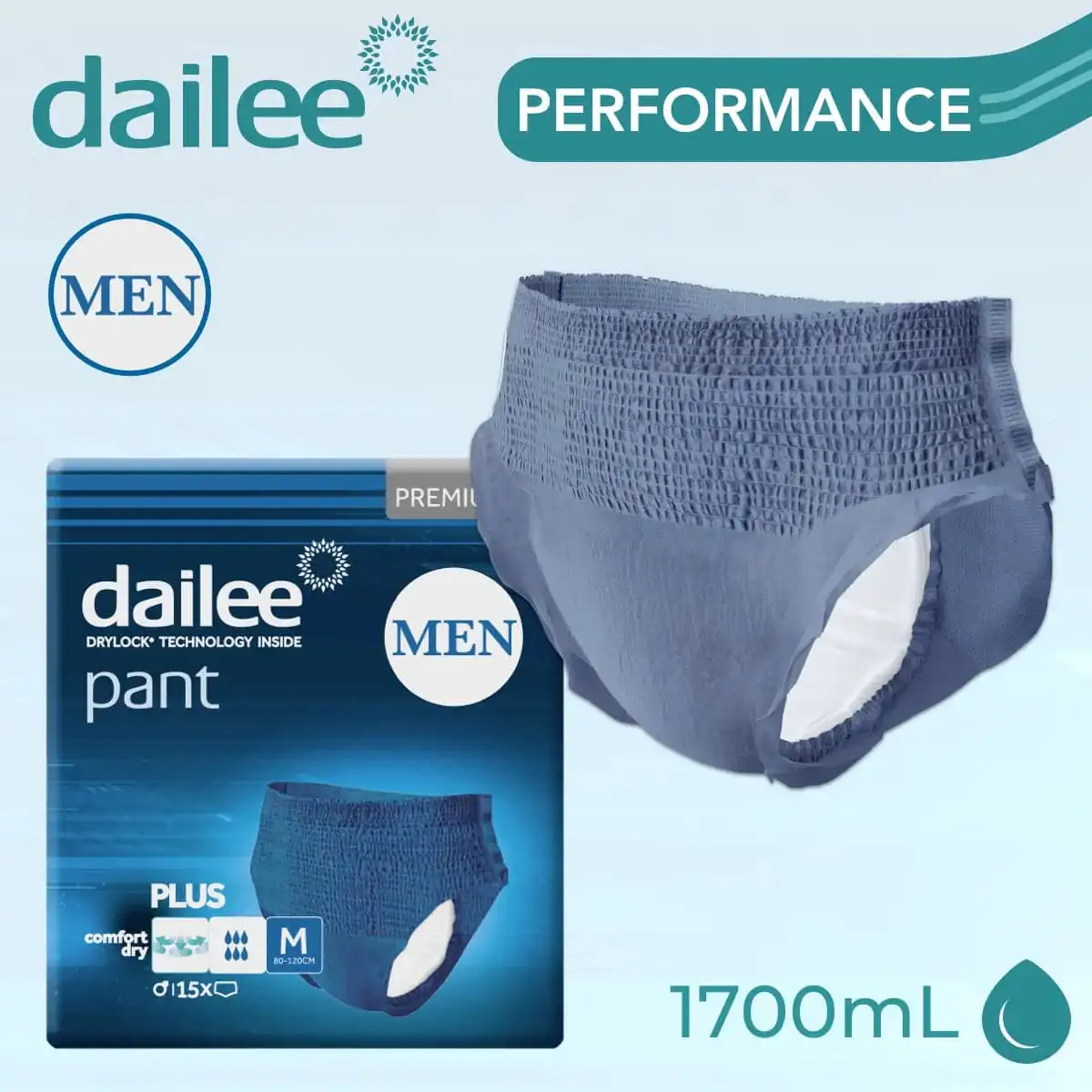 Dailee Pants Plus For Men (Blue) - Allcare Warehouse